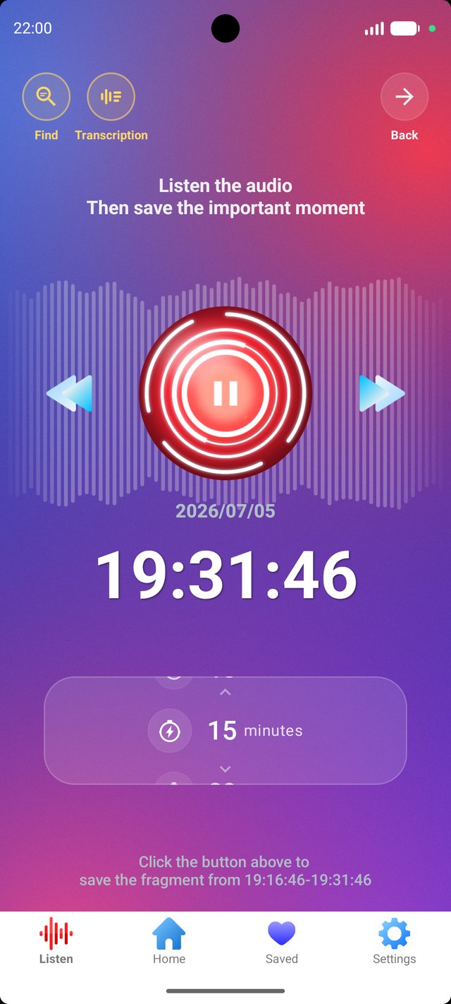 Loop recording view