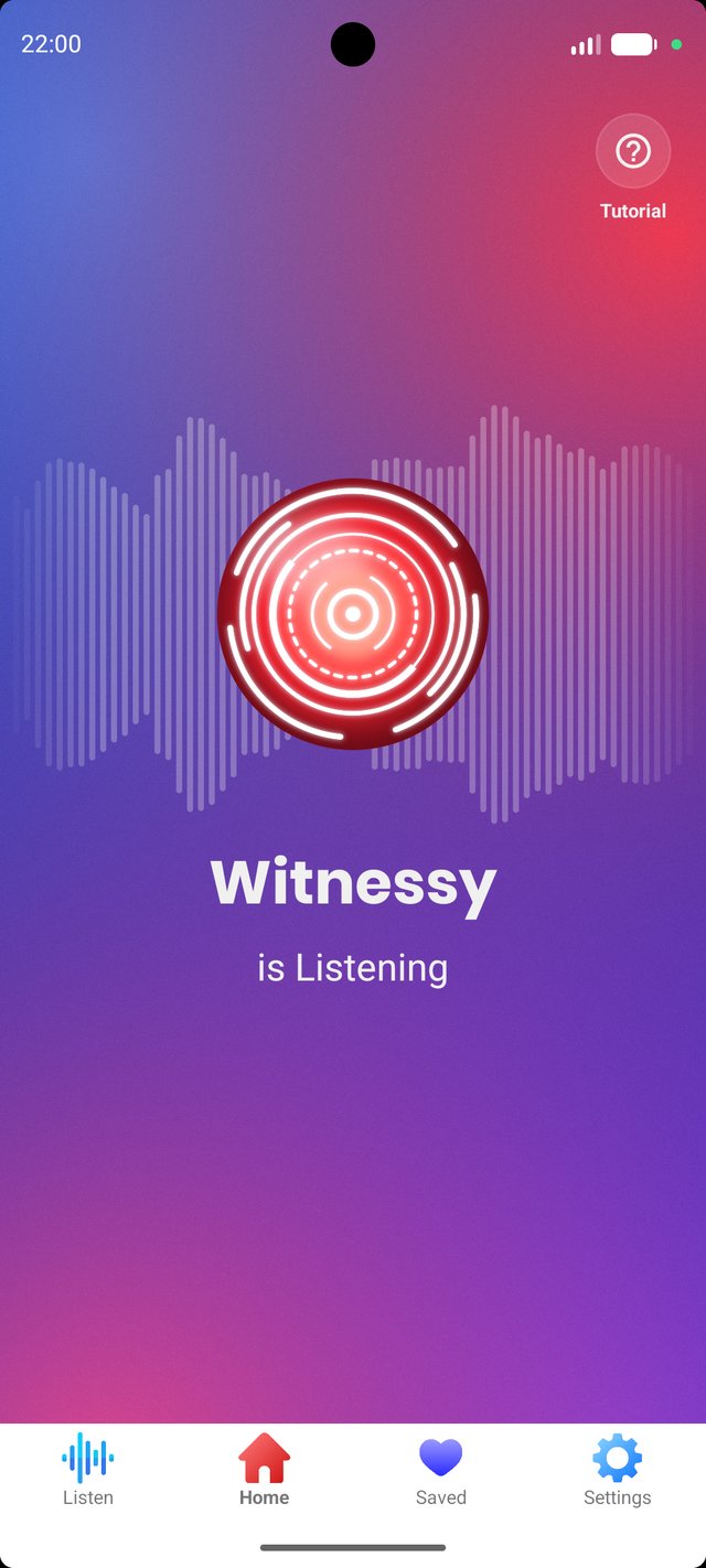 App home screen